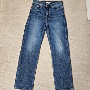Banana Republic Straight Fit High-Rise Ankle Jeans Medium Wash 28 Long Tall 28T